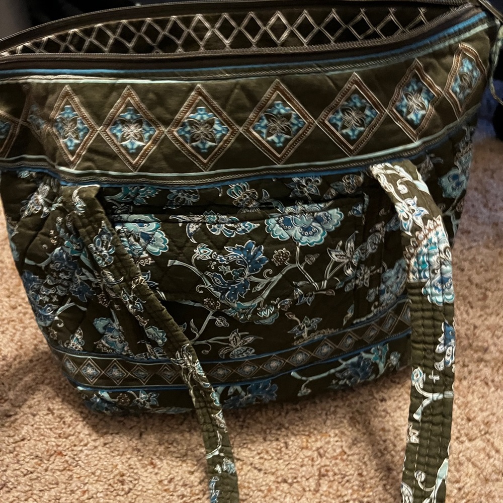 Vera Bradley Green and Blue Patterned Tote